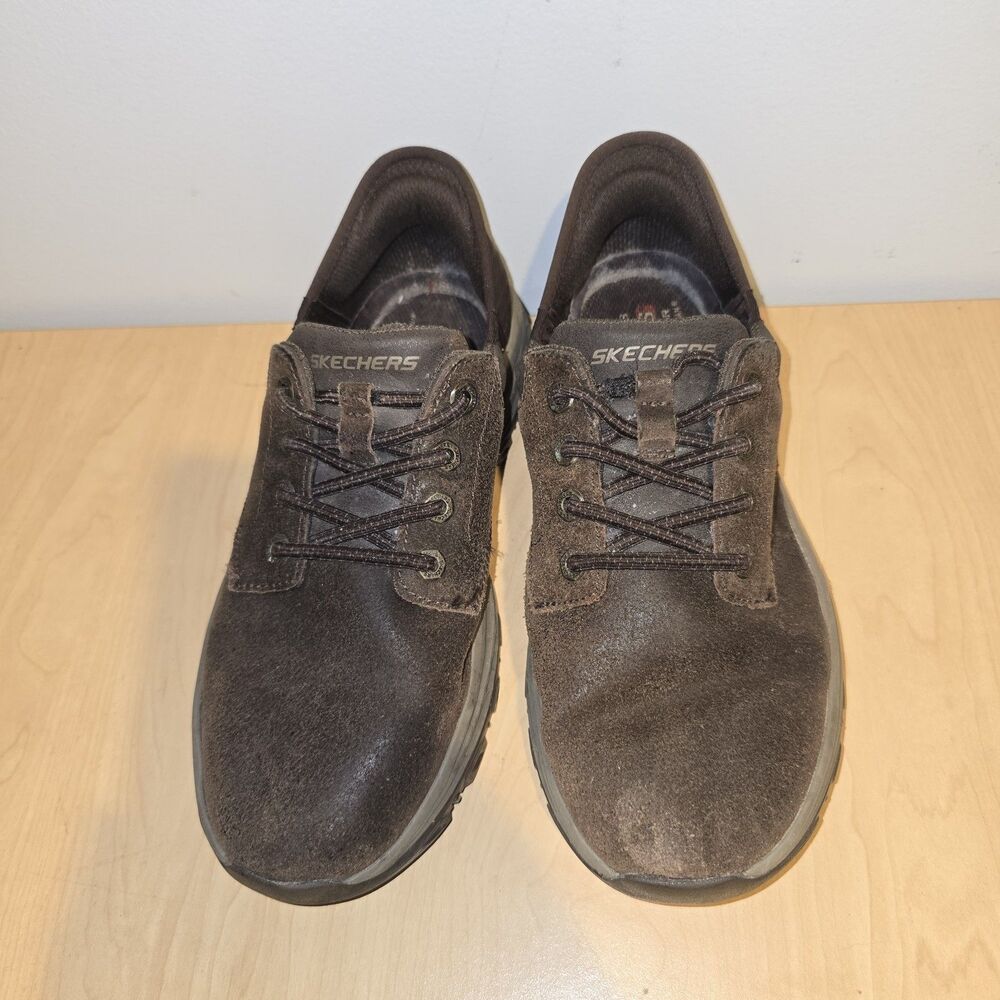 Skechers Knowlson Kantel Slip In Sneakers Mens Size 9 Brown Shoes 205073 Comfort